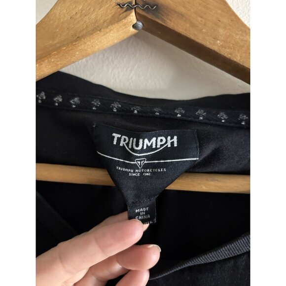 TRIUMPH MOTORCYCLES Triumph Ace Cafe T-Shirt Mens Large Black - Picture 3 of 11